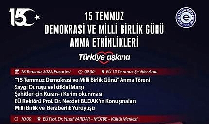 15 Temmuz şehitleri EÜ’de anılacak