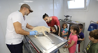 Bayraklı’da minikler can dostlarla buluştu