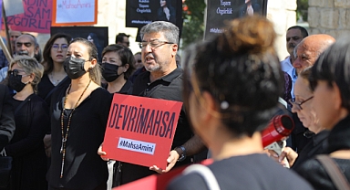 Efes Selçuk'ta İran'a direniş desteği: Kadın, yaşam, özgürlük!