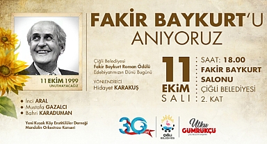 Fakir Baykurt vefatının 23. yılında Çiğli’de anılacak