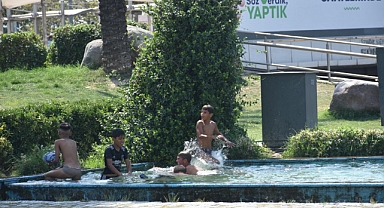 İzmir'deki süs havuzunda tehlikeli serinlik