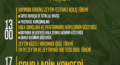 Bayındır Ergenli Zeytin Festivali 13 Kasım'da yapılıyor