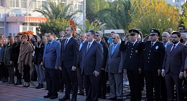 Kınık'ta sirenler Atatürk için çaldı 