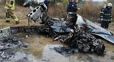 Bursa'da, termik santral yakınlarına helikopter düştü