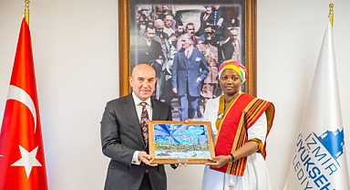 Uganda Ankara Büyükelçisi Başkan Soyer'i ziyaret etti