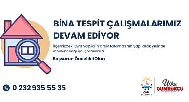 Çiğli'de bina tespit çalışmaları devam ediyor