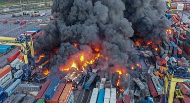 İskenderun Limanı'nda çıkan yangın devam ediyor!