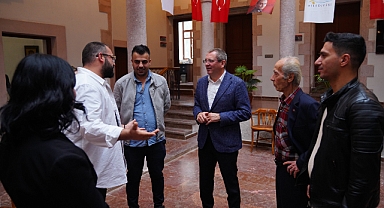 Başkan Mesut Ergin Ayvalıklı gazetecilerle buluştu